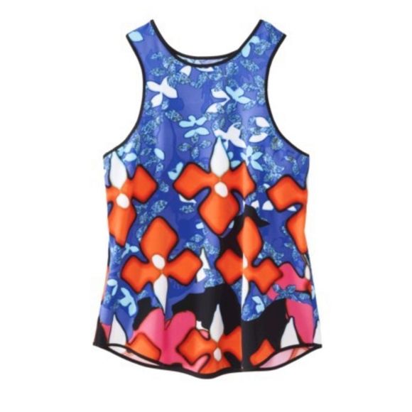 Peter Pilotto for Target Red Iris Floral Top - Picture 2 of 14